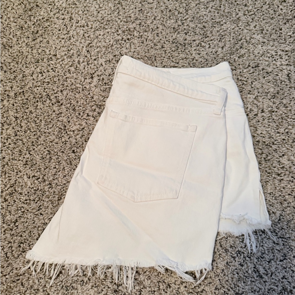Abercrombie & Fitch White Jean Shorts